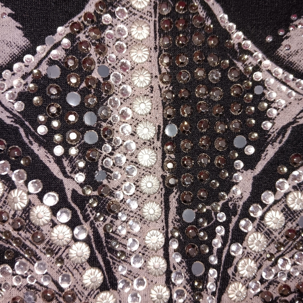 S-Twelve Black Top with Silver Embellishments - Picture 9 of 9